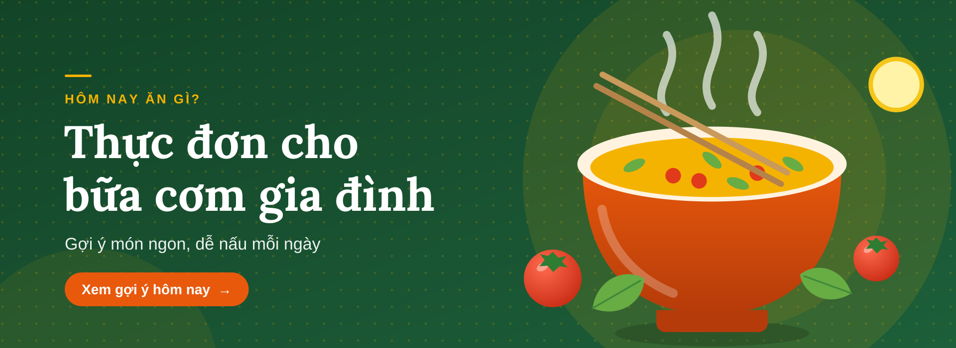 Thực đơn cho bữa cơm gia đình